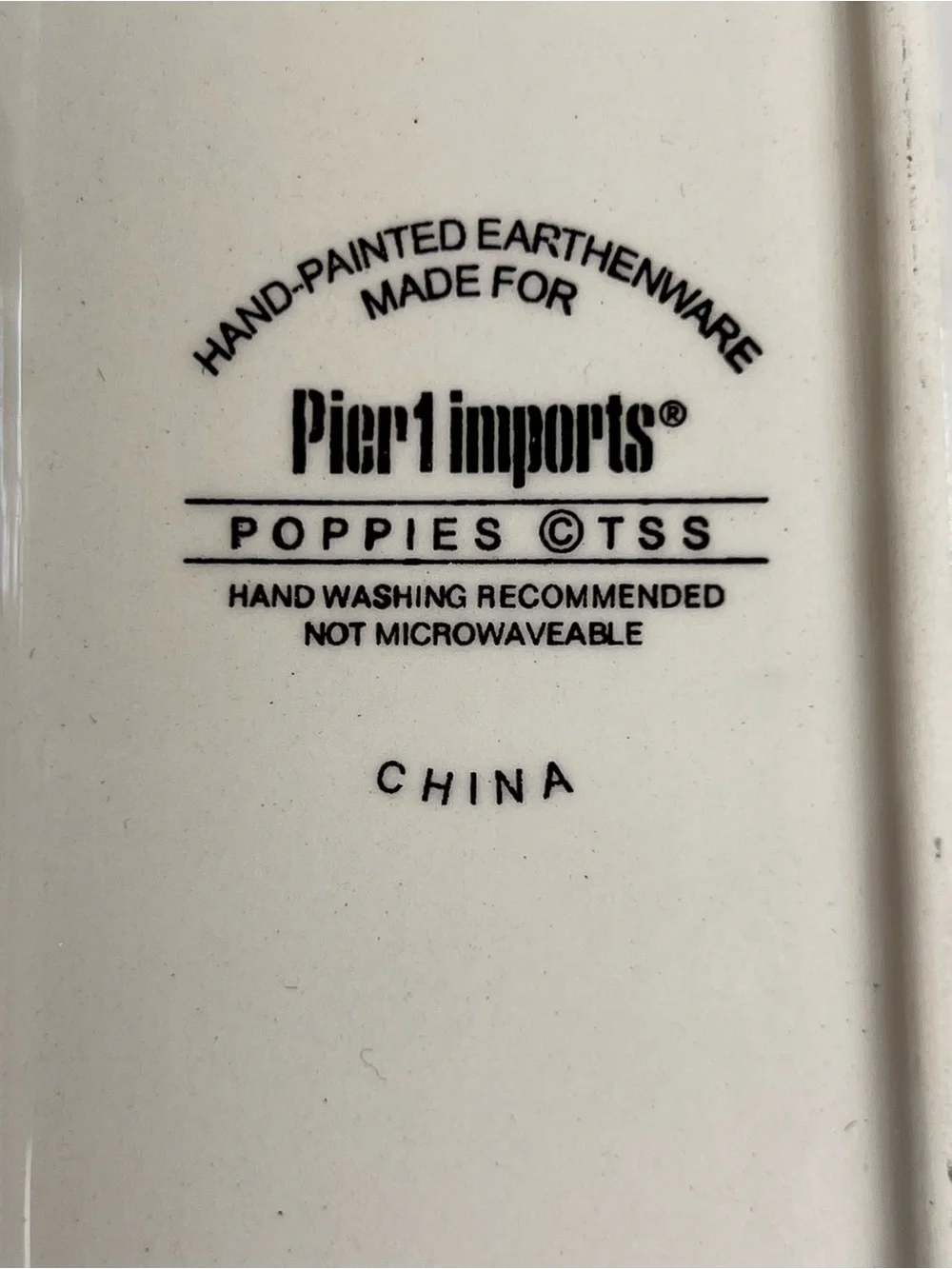 Pier 1 Poppies Earthenware Relish Side Serving Dish Kitchen Spoon Rest